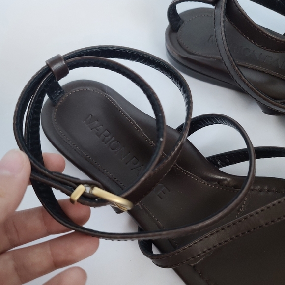 Marion Parke | Harvey Strappy Sandals in Chocolate Brown Lux Calf Size 7 - Picture 3 of 15